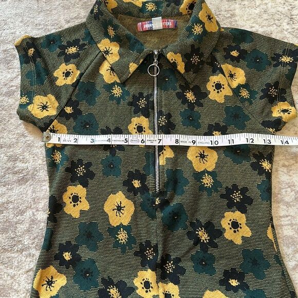 Urban Outfitters Green Sheath Mini Dress with Polo Collar - Picture 5 of 7